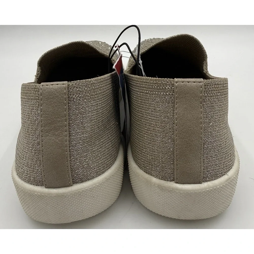 NWT White Mountain Sparkly Bling Sneaker Slip On Shoe Sz 10‎ Metallic Taupe